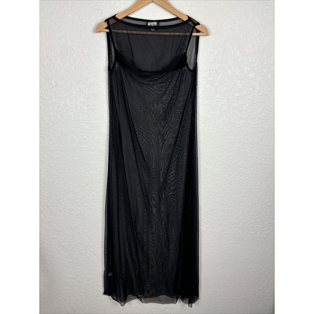 Ms. Joaquim Women Sheer Dress Sz Medium Black Mesh Whimsygoth Goth Dark Romantic